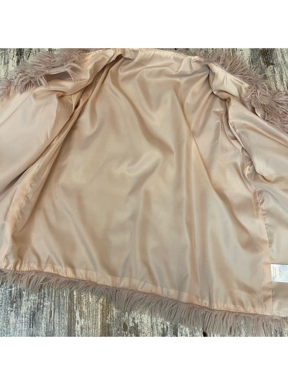 Vintage Shaggy Faux Fur Jacket - Creamy Beige - Picture 6 of 8